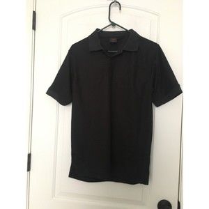 Rooba Men's Short Sleeve Polo Shirt Slim Fit Size M Black
